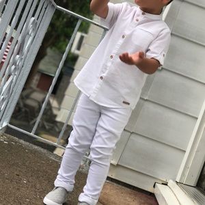 Boys all white outfit